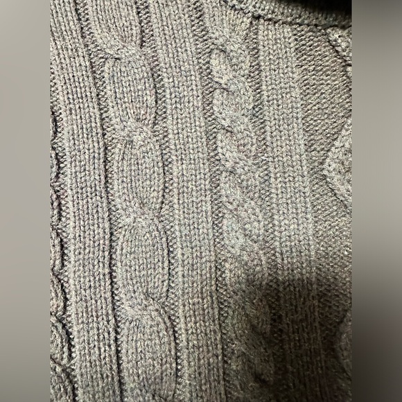 Dark chocolate cable knit sweater with turtleneck by Willi Smith size XL - Picture 4 of 5